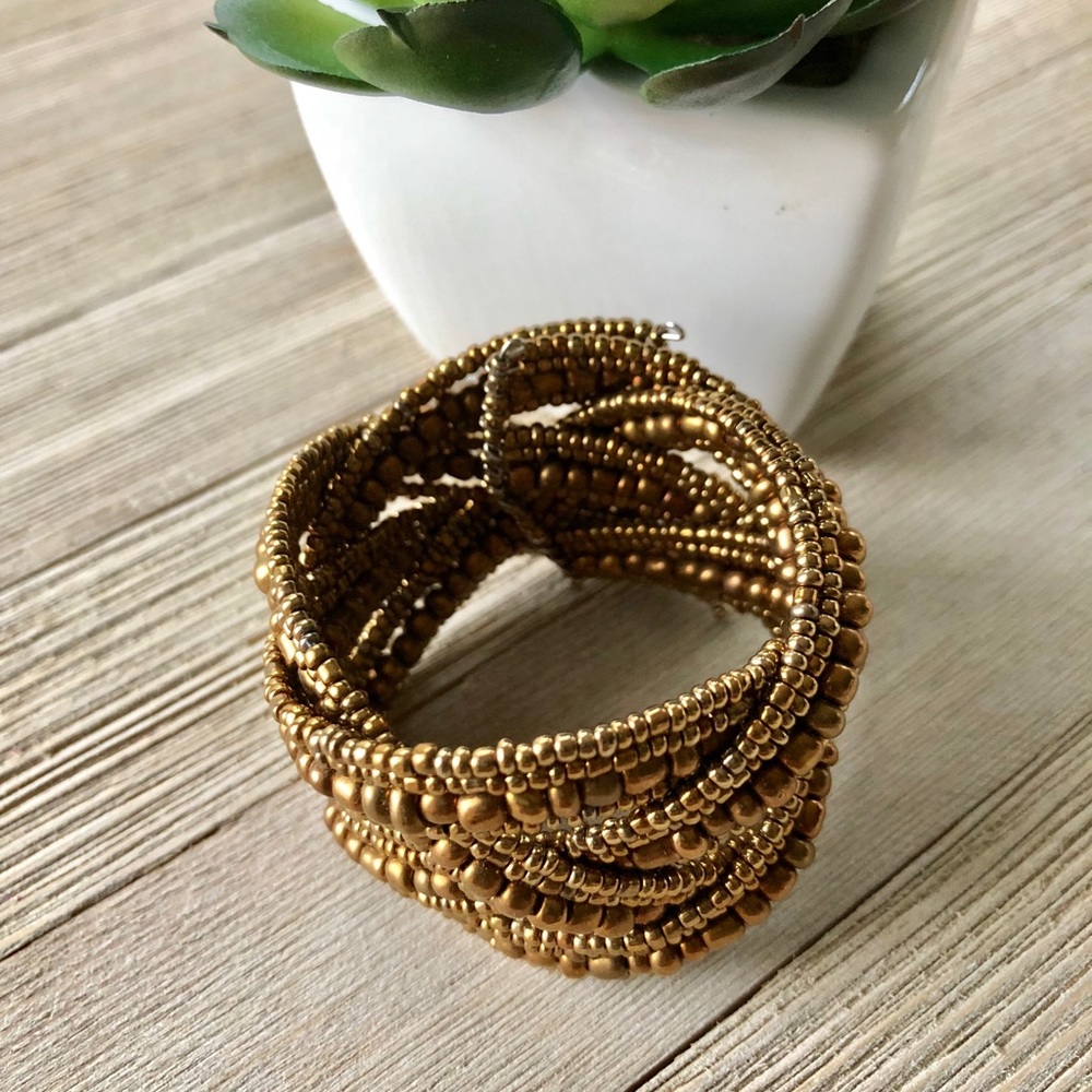 Deep Bronze Wired Wrap Bracelet